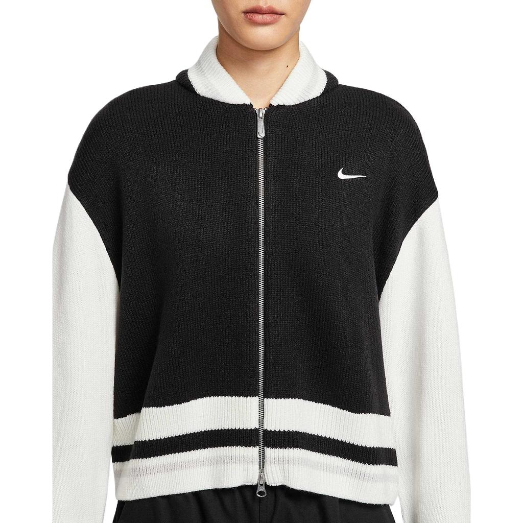 Nike Спортивная одежда Приятный к коже Удобный Вязаный свитер с воротником-стойкой 95 Женский свитер HV2495-010