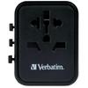 Verbatim Adapter Podróżny Eu/Uk/Us2Xusb-A Uta-01 Czarny/Black 49543