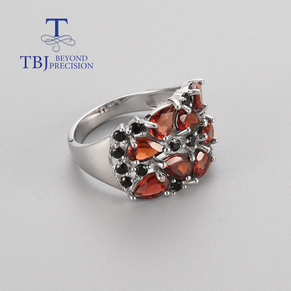 Кольца из 100% натурального мозамбикского граната, серьги из стерлингового серебра 925 пробы, изысканные ювелирные изделия для женщин, жены, роскошный дизайн, подарок на годовщину