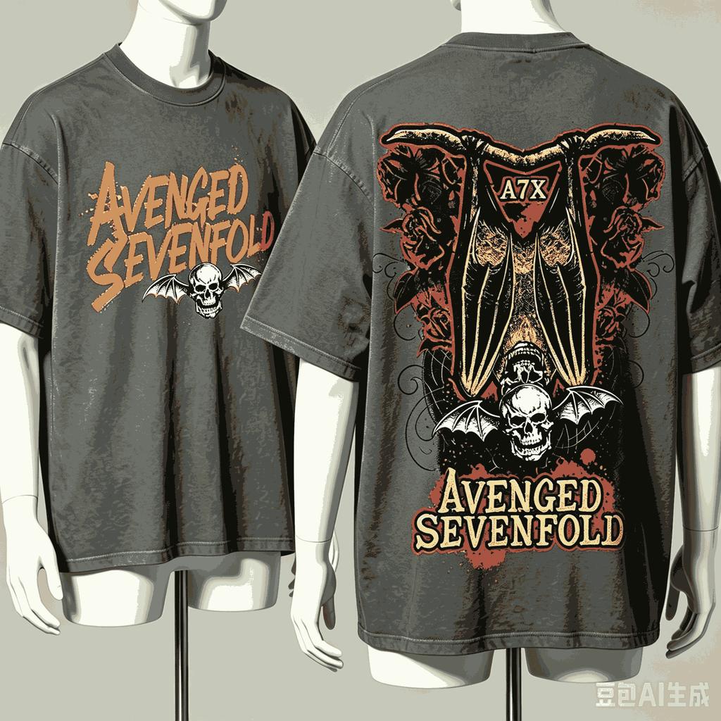 Avenged Sevenfold Для фанатов Подарок Футболка Унисекс Унисекс Харадзюку Оверсайз Унисекс С коротким рукавом Уличная одежда Высокое качество Дышащая футболка