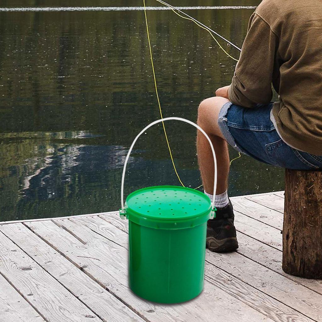 Ведро для наживки Рыболовный кейс с крышкой Коробка для хранения для активного отдыха