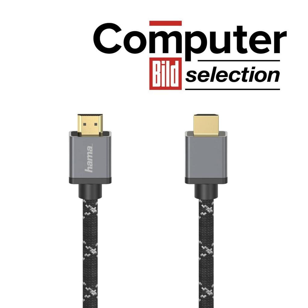 Hama Germany Ultra High Speed Plug M HDMI™ Cable, Certified, - Plug, 8K, Alu, 1.0
