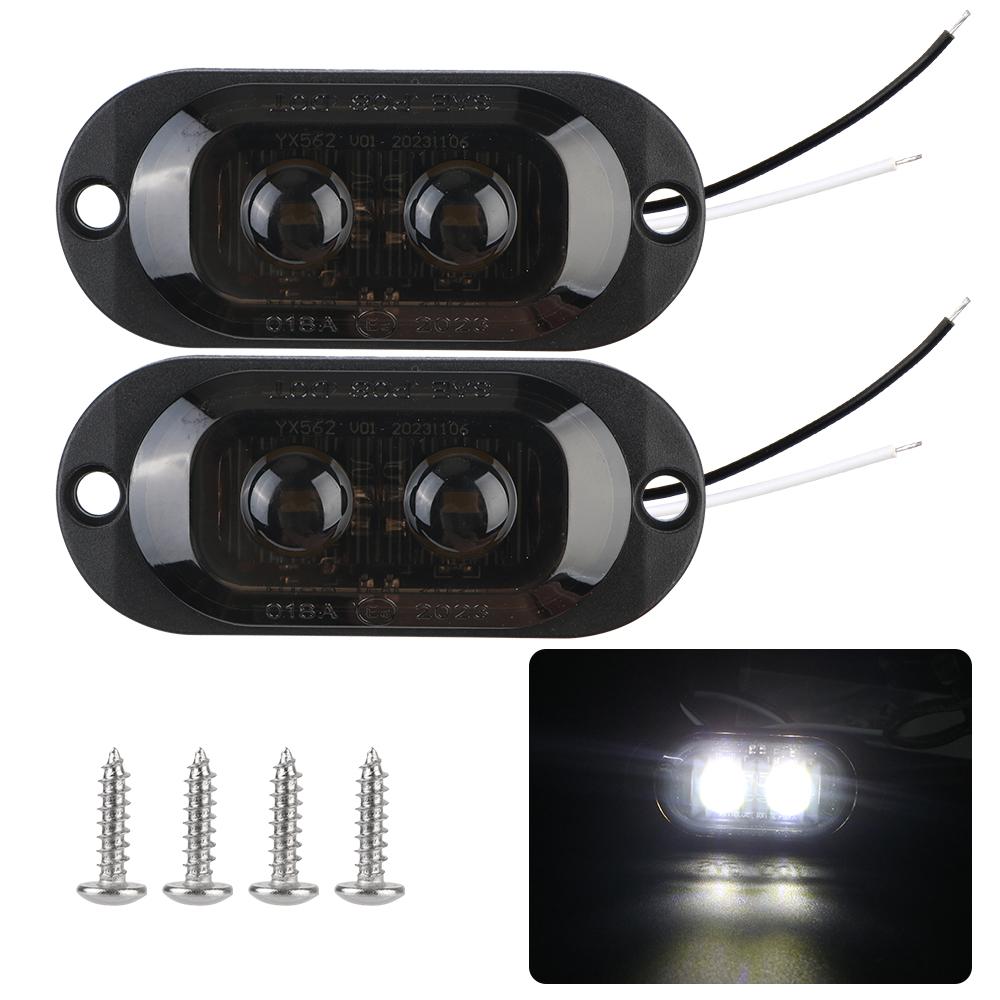12V-24V Trailer Marker Lights 2pcs Auto Accessories Car Side Lamp 2 LED Truck Signal Light Indicator Taillights