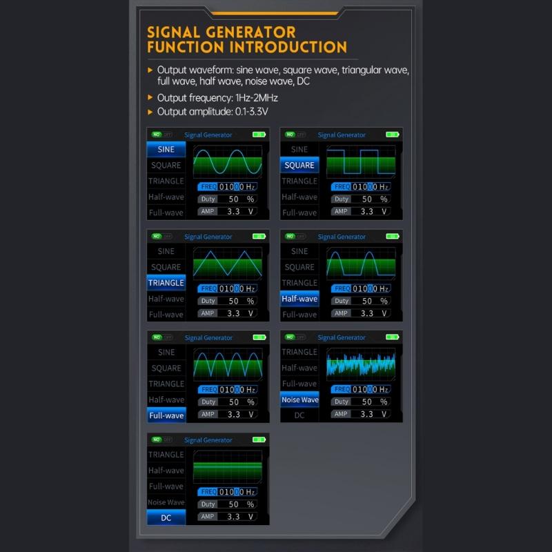 2C23T 10 МГц портативный цифровой осциллограф-тестер многофункциональный функциональный генератор сигналов для профессионалов