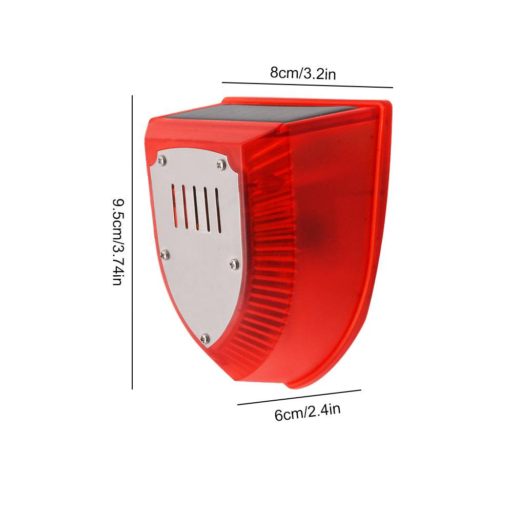Solar Infrared Motion Sensor Alarm Animal Repeller with Flashing Light Sound Noise Maker For Detering Raccoon Deer Skunk Bear