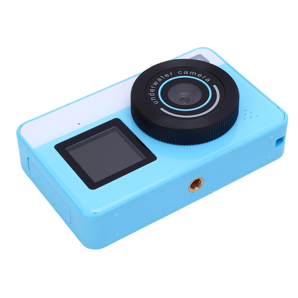 4K Digital Camera 48MP 3 Meter IP68 Water Proof 18X Zoom Vlog Camera with Front Rear Dual Screens for Teens Beginners