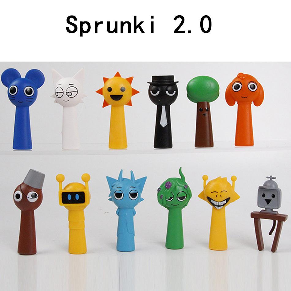 Горячая Новинка 6 стилей 12 шт./Набор Мини Фигурки Sprunki Игрушка Мультфильм Фильм Sprunki Wenda Модель Кукла Фигурки Для Детей Высокое Качество Подарок