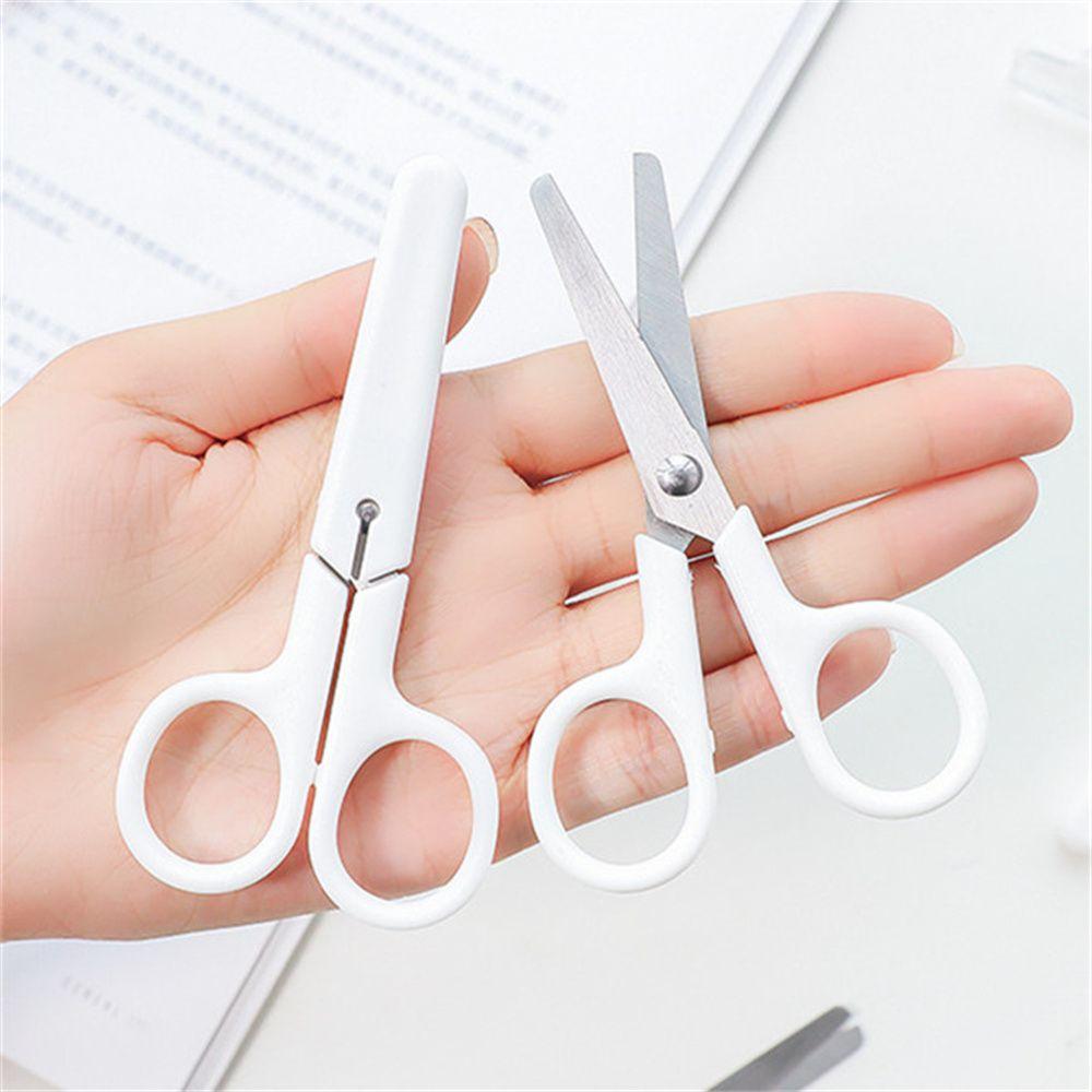 Mini for Paper Student Stainless Steel Scissor Office Scissor White Color White Tiny Scissors