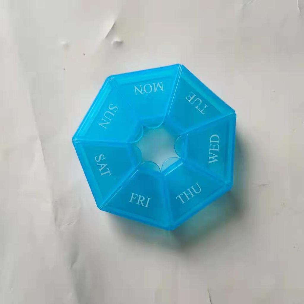 1Pcs Pill Case Plastic 7 Days Tablet Candy Box Portable Storage Tablet Holder Travel Organizer Pill Dispenser Container