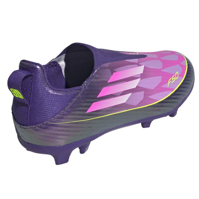 Adidas f50 league soccer shoes laceless purple