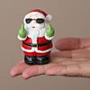 Santa Claus Snowman Handicraft Ornament Middle Finger Santa Claus Sculpture Resin Desktop Snowman Figurine Christmas Decor Gifts