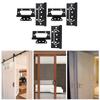 3Set Door Hinge Zinc Alloy Flat Open Mute Bearing Hinges Window Furniture Hardware Fitting Black