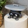 Cute  Raccoon  Toilet   Paper  Holder Playful Bathroom Decor  With  Trash Can  Lid  Cover Unique Gift Idea Funny Home Accessory
