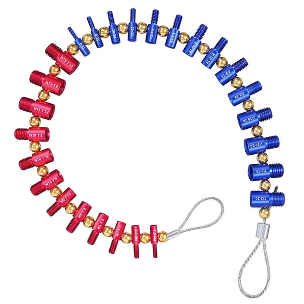 Набор из 26 шт. резьбомеров для гаек и болтов Набор резьбомеров для гаек и болтов Алюминиевый набор резьбомеров для гаек и болтов Измерительные инструменты