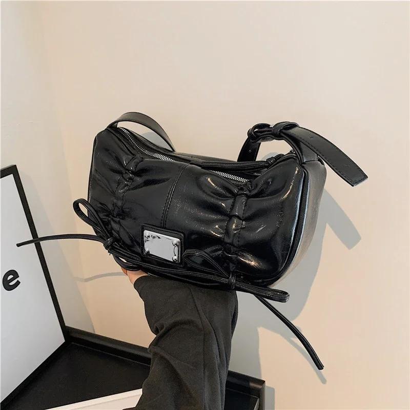 Модные однотонные мягкие сумки через плечо с внутренним отделением, швейные нитки, горячая распродажа, сумки для женщин, женские сумки из искусственной кожи на молнии