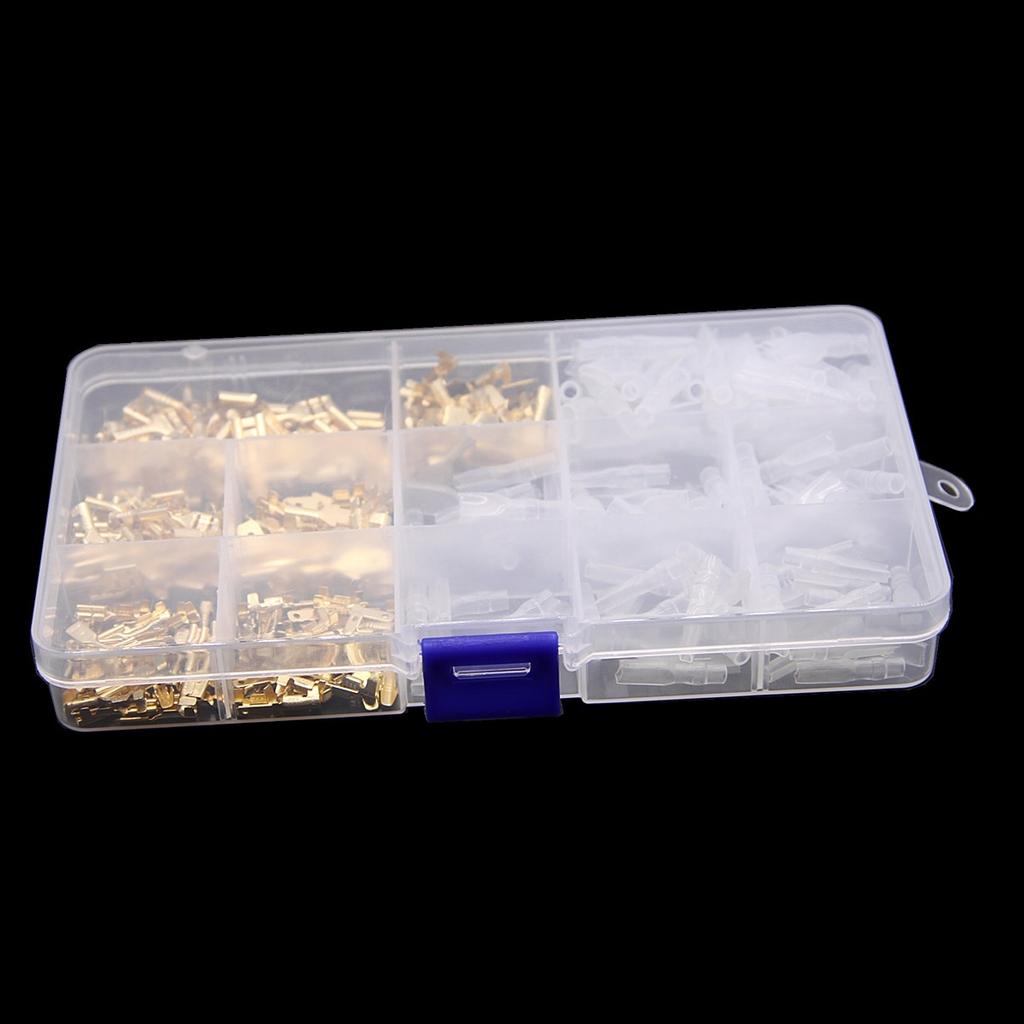 270 шт. изолированный разъем мужского и женского проводов 2,8/4,8/6,3 мм электрические обжимные клеммы для проводов лопастные разъемы