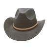 Vintage Ethnic Style Neutral Hat Solid Color And Western Cowboy Hat Felt Hat Woolen Top Hat