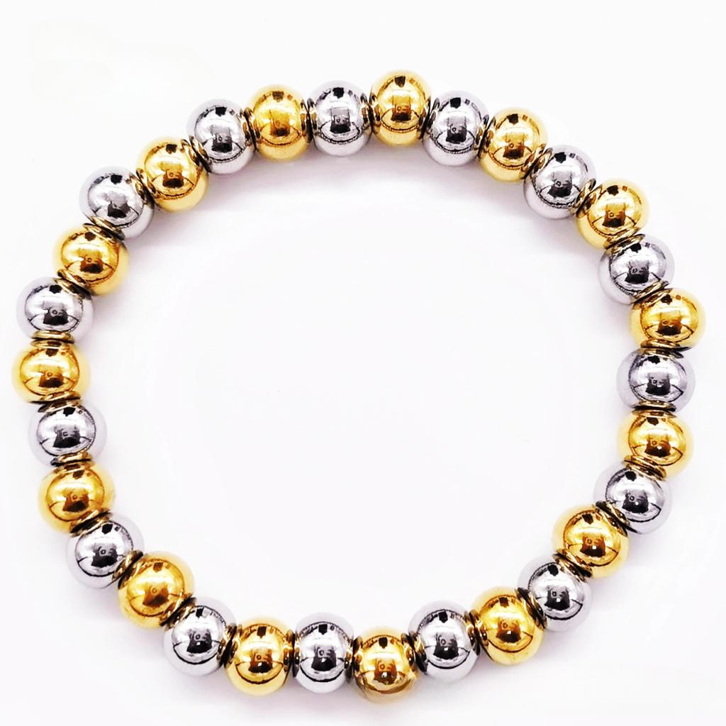 8MM Stainless Steel Bracelet Women Bead Bracelet for Women Men Jewelry Couple Bracelet Charm Bracelet Jewelry Accessory Gift