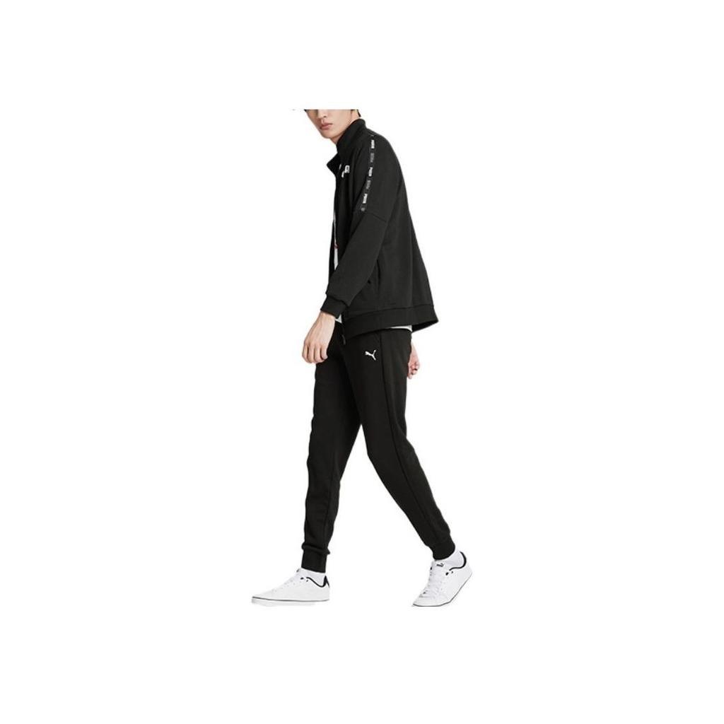 Puma Solid Color Letter Logo Track Jacket Men Jackets Black 671981-01