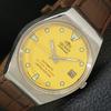 VINTAGE ORIENT AUTOMATIC 46941 JAPAN MENS YELLOW COLOR DIAL WATCH A701816-5 R207-a701816