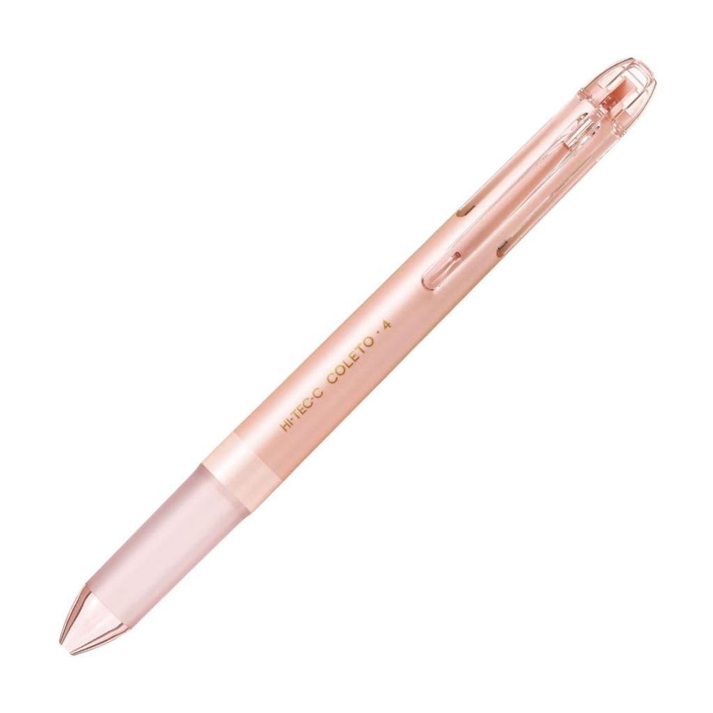 Pilot Coleto Pen Pink Hi-Tec-C Multi-Function Body, 4-Color, Pearl, 10-Pack (LHKCG200C10PKP)
