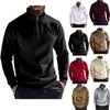 Winter Men's Hoodie Casual Zipper Stand Collar Plus Cashmere Solid Color Men's Coat