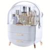 Make Up Organizers and Storage for Vanity, Cosmetics Skincare Organizers with Lid and Drawers, Cosmetic Display Cases for Countertop, Bathroom Dresser