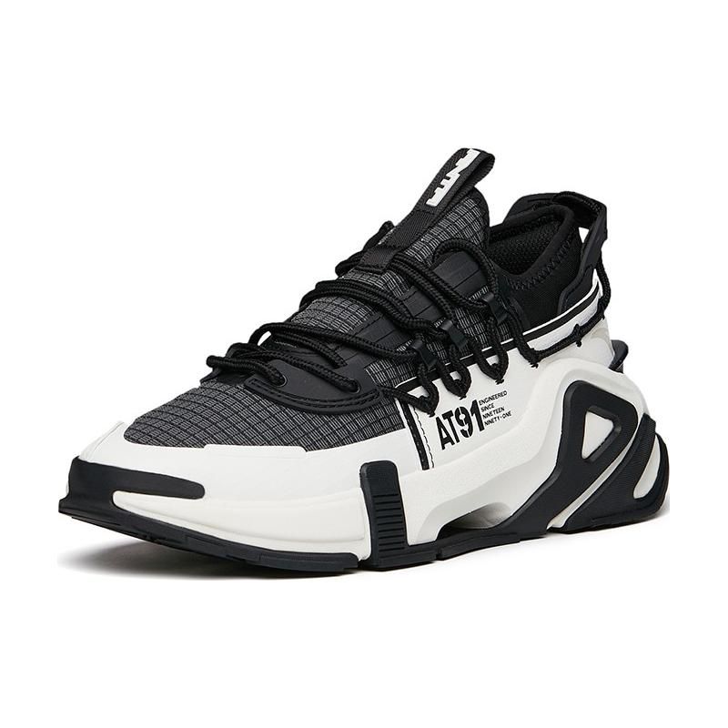 Anta AT91 Удобные нескользящие износостойкие низкие туфли для папы женские кроссовки черные белые 122148850-2
