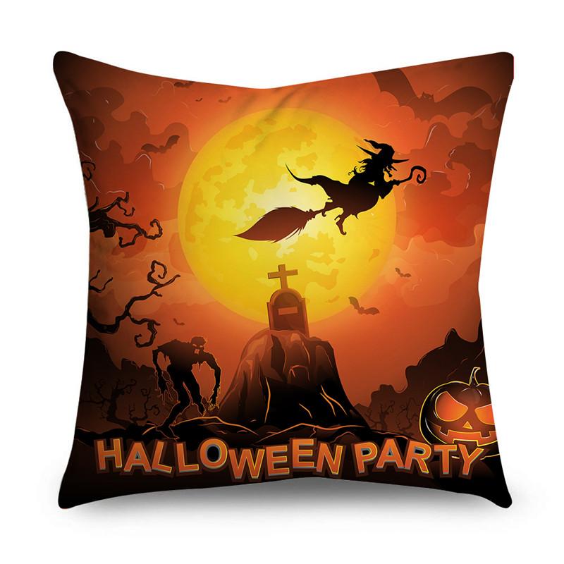 NIGHTWISH Halloween Pattern Pillowcase Holiday Design Home Decor Sofa Cushion Cover 40/45/50cm Happy Easter Day