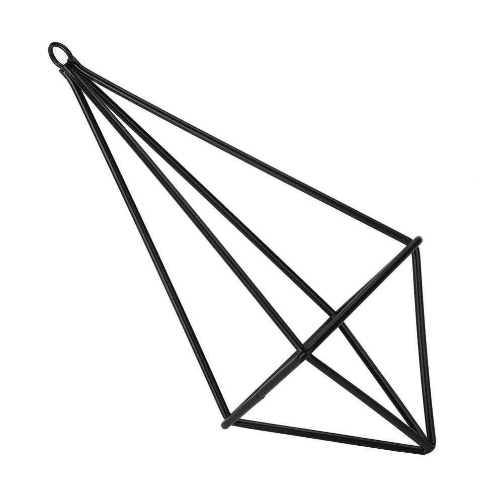 4PCS Black Hanging Air Plant Holder Iron Geometric Plant Hanger Durable Air Plant Rack