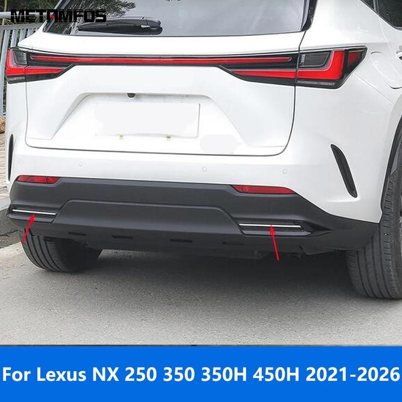 Для Lexus NX 250 350 350H 450H -2025 2026 Нержавеющая сталь Задняя угловая накладка на бампер Антиколлизионная полоса Аксессуары Стайлинг автомобиля