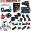 Motorcycle Bike Phone Holder Anti Slip Absorber Phone Holder Stand 360° Rotatable Anti-Shock Handlebar Phone Security Brackets