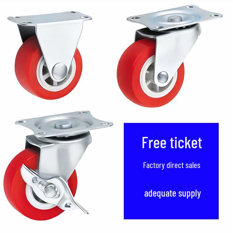 Поворотные колеса с тормозом для мебели и строительных лесов - варианты 1, 1.5, 2, 3 дюйма