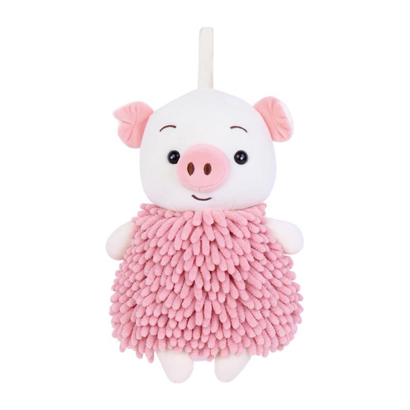 Cartoon Animal Shenier Hand Towel 2-in-1, Children and Adults Thick and Cute Hanging Hand Towel