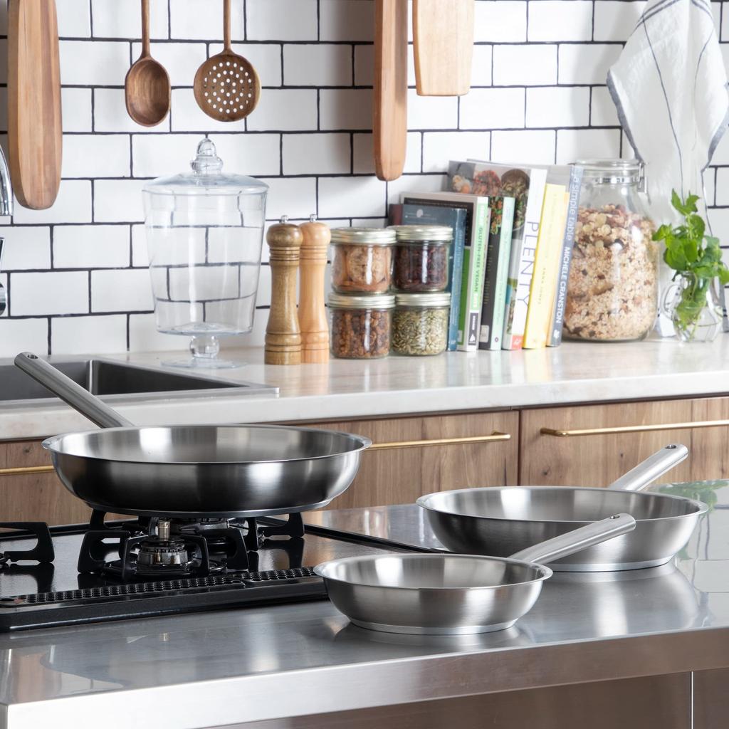 Endo Shoji TKG Stainless Steel Frying Pan 36cm Outer Diameter X Depth 382 X 60 Bottom Diameter 295 Mass Compatible with IH and Gas Fires Three Layers