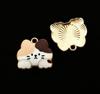 Alloy Drip Oil Cat Pendant, 18x16mm - Cute DIY Korean Style Jewelry Accessory
