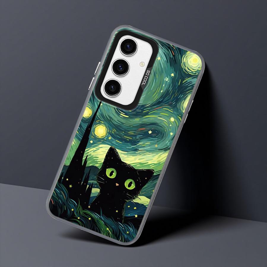 Чехол с рисунком кота Ван Гога для Samsung Galaxy A53 A35 A73 A71 A55 A72 A52 A54 A51 A56 A26 A36 Мягкий