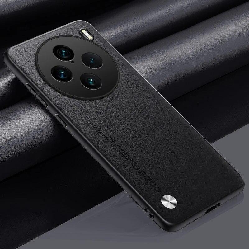 Обычный чехол из искусственной кожи для Vivo X100 Pro X 100 X100pro, задняя крышка, матовый силиконовый чехол с полной защитой, противоударный чехол для телефона Vivo Y100 Y17S X90 Pro Plus