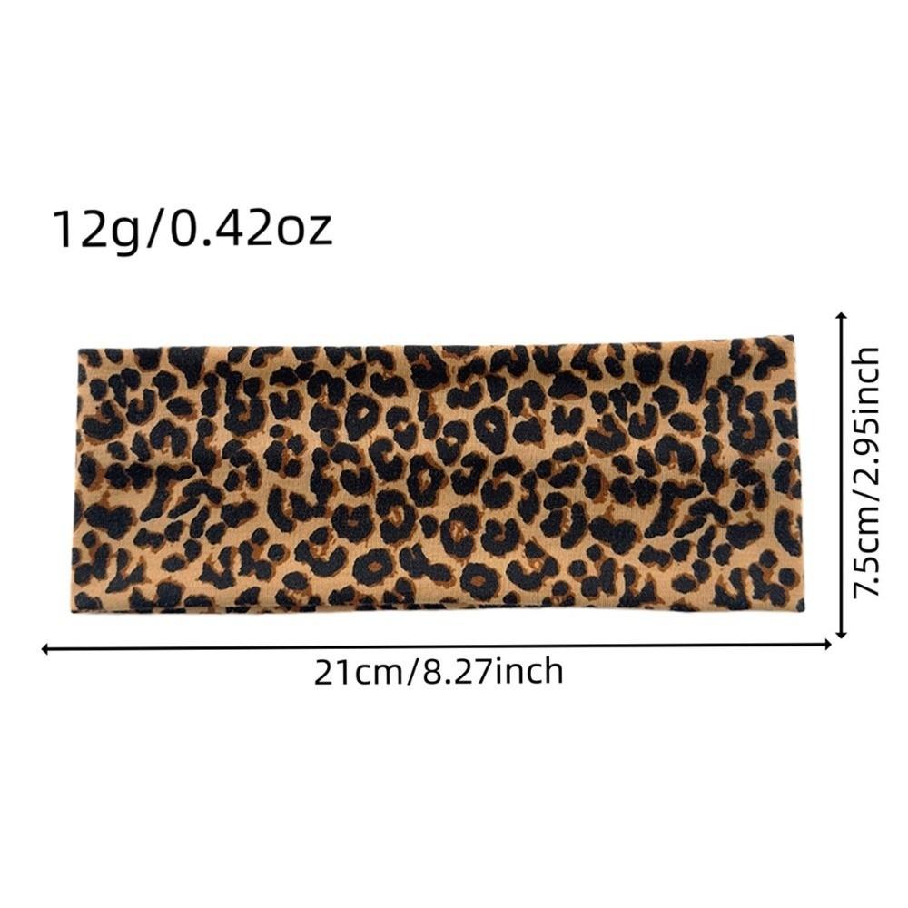 High Elasticity Leopard Print Headband Sweat Absorbing Wide Brim Headband New Yoga Headband Sports