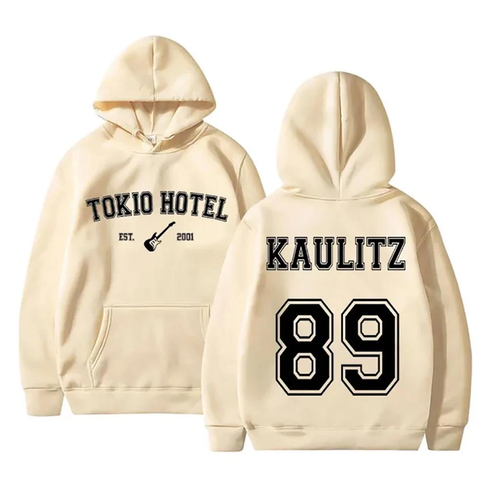 Женская толстовка с капюшоном Tokio Hotel Rock Band Rapper Kaulitz 89 с принтом, осенняя женская толстовка с капюшоном, повседневный пуловер большого размера, одежда унисекс