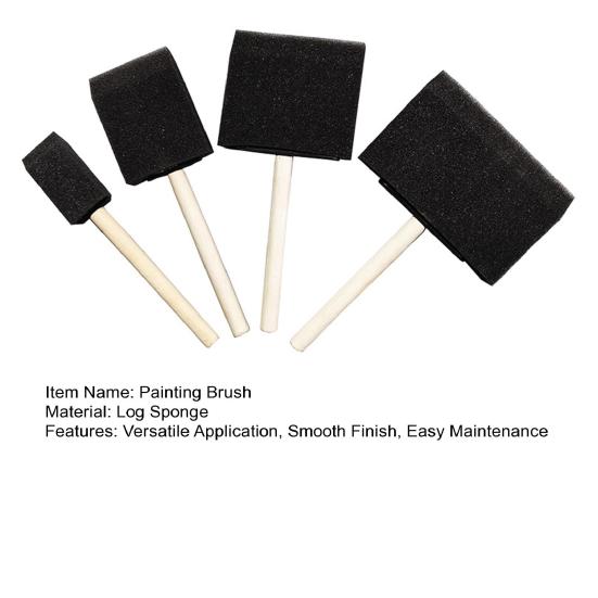 4 шт. пенопластовые кисти для рисования, черная губчатая кисть для рисования, окрашивания, ремесла, художественного ремонта, адсорбционная губка