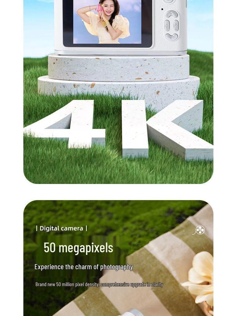 Цифровая камера Zhao Lusi 9600W пикселей, двойная линза, милая, ретро, с возможностью загрузки на мобильный телефон, для студентов