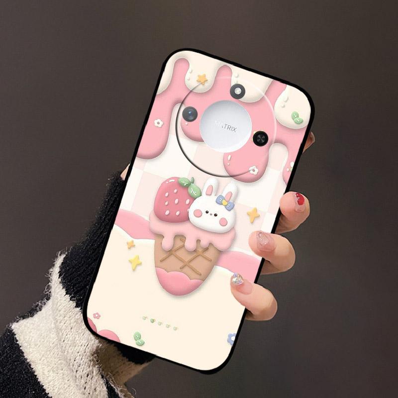 Luxury Cartoon Case For Honor X60 Soft TPU Silicone Phone Back Cover For Huawei Honor X60 BRC-AN00 Shockproof Bumper Phone Bags