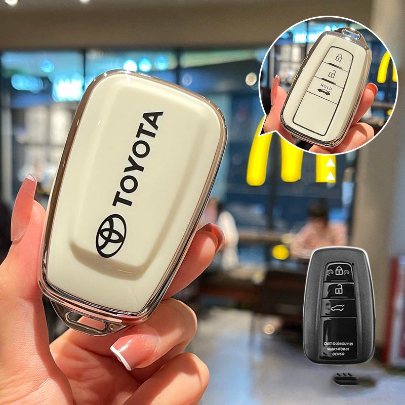 Всесторонний чехол-обложка из ТПУ для автомобильного ключа Toyota Corolla Hybrid 2021 Rav4 Land Cruiser Prado Camry Highlander Prius C-HR