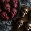 Halloween Bakeware Set, Skull-Shaped Cakelet Pan, Bronze Finish New Arrival