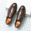 Новые модные мужские деловые туфли из натуральной кожи, туфли-броги на толстой подошве, ленивые мокасины, универсальные мужские свадебные туфли