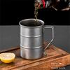 Нержавеющая сталь походная кружка портативная складная ручка ретро пивные кружки кофейная кружка для воды пикник дорожная посуда для питья стакан