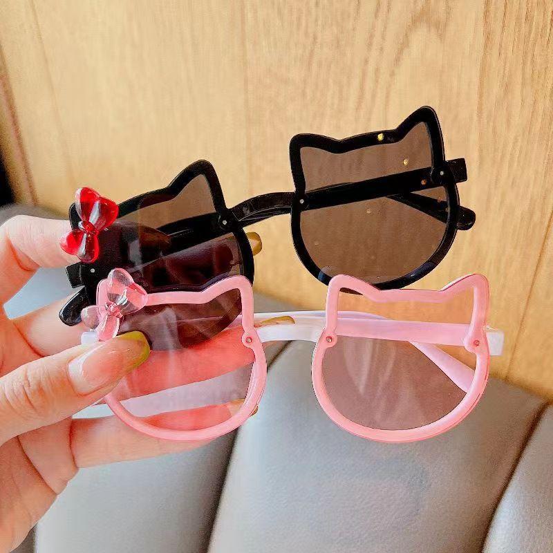 Summer Cute Gradient Girls Sunglasses Outdoor UV Protection Cat Ears Bowknot Sun Glasses Kids Cartoon Eyewear