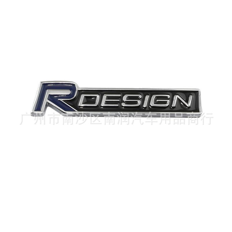 RDESIGN Car Logo 3D Three-dimensional Metal Body Sticker Suitable for Volvo S60L V40 V60 Modified Labeling