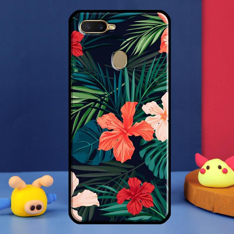 Летнее растение Пальма Зеленый Лист Алоха Для Oppo A54 A57 S A78 A58 A98 A5 A9 A91 A15 A16 A17 A52 A72 A76 A96 A74 A94 A77 Чехол для Телефона